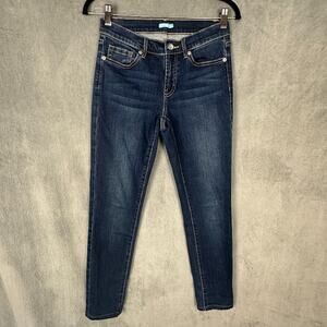J Mclaughlin Jeans Womens 0 Blue Skinny Stretch Pockets Classic Denim Preppy